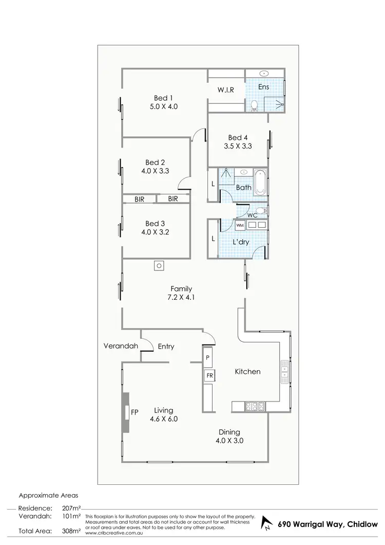Floorplan of Homely house listing, 690 Warrigal Way, Chidlow WA 6556