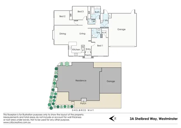 Floorplan of Homely house listing, 3a Shelbred Way, Westminster WA 6061