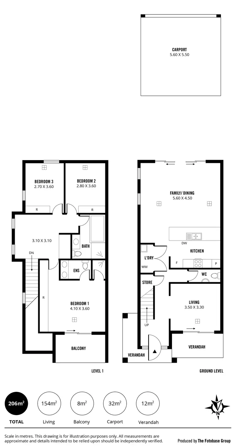 Floorplan of Homely house listing, 208 Newton Boulevard, Munno Para SA 5115