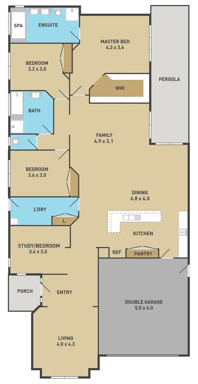Floorplan of Homely house listing, 7 Pro Hart Way, Caroline Springs VIC 3023