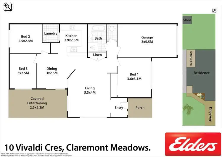 Floorplan of Homely semi-detached listing, 10 Vivaldi Crescent, Claremont Meadows NSW 2747