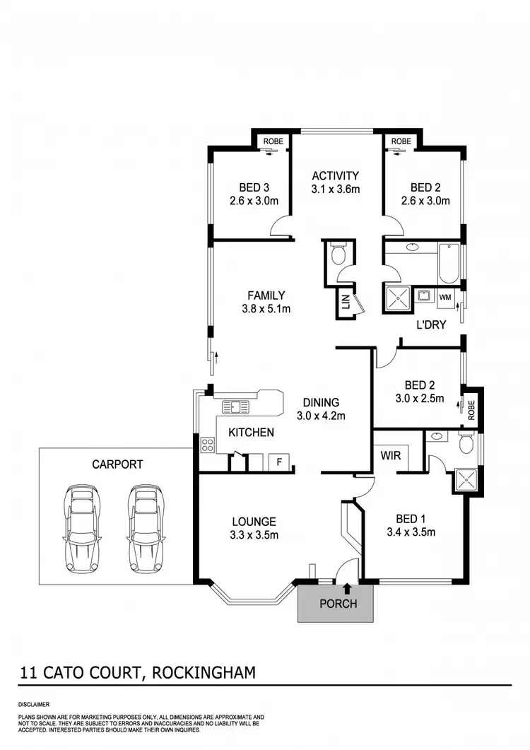 Floorplan of Homely house listing, 11 Cato Court, Rockingham WA 6168