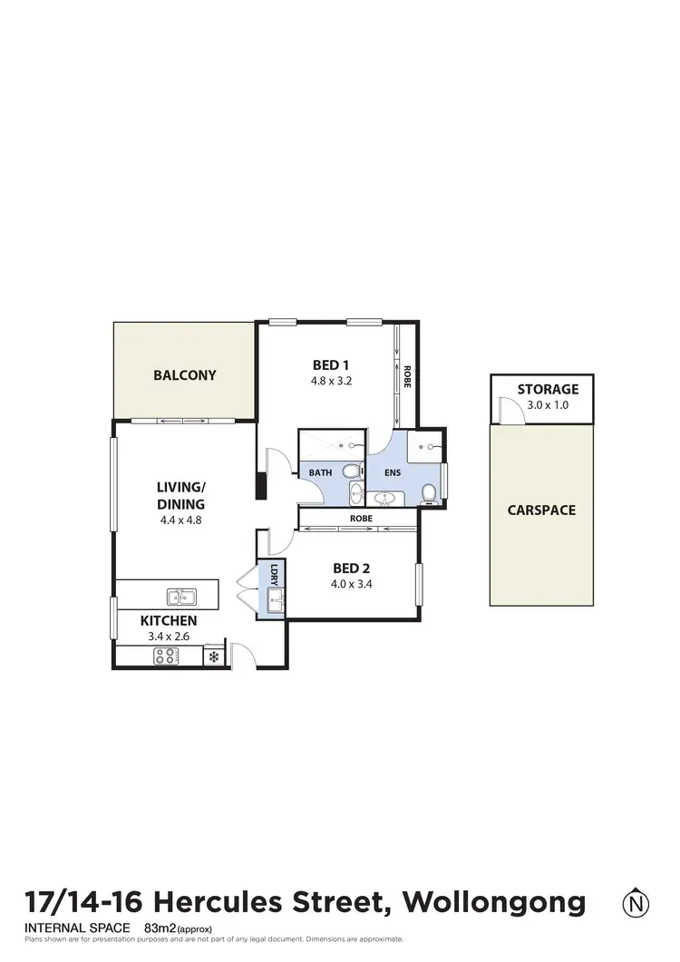 Floorplan of Homely apartment listing, 17/14-16 Hercules Street, Wollongong NSW 2500