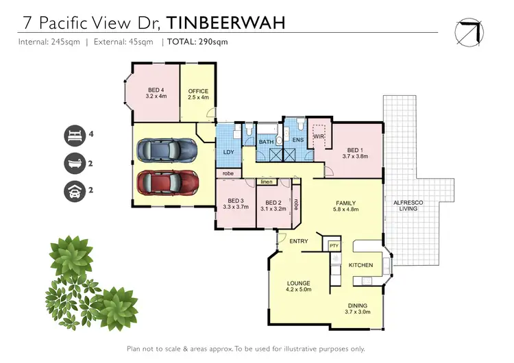 Floorplan of Homely house listing, 7 Pacific View Drive, Tinbeerwah QLD 4563