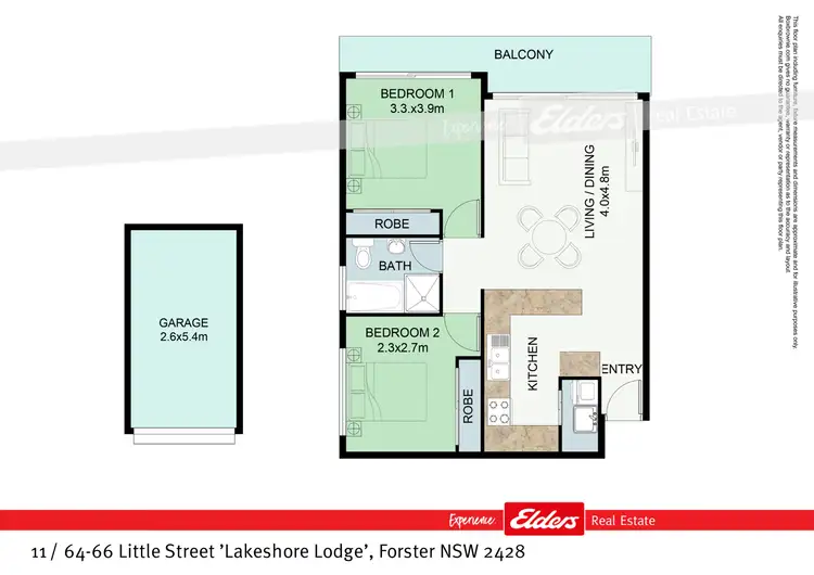 Floorplan of Homely unit listing, 11 / 64-66 Little Street 'Lakeshore Lodge', Forster NSW 2428