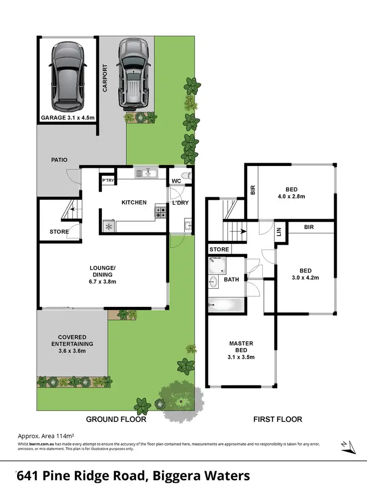 Floorplan of Homely townhouse listing, 17/601 Pine Ridge Road, Biggera Waters QLD 4216