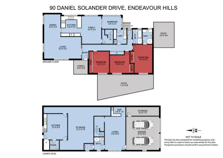 Floorplan of Homely house listing, 90 Daniel Solander Drive, Endeavour Hills VIC 3802