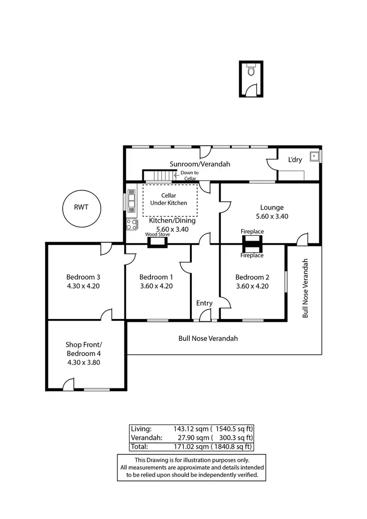 Floorplan of Homely house listing, 43 Railway Terrace, Peake SA 5301