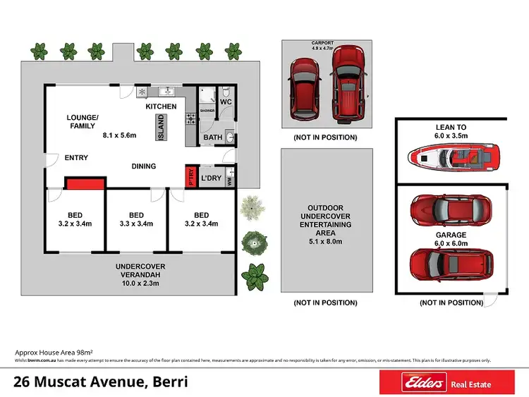 Floorplan of Homely house listing, 26 Muscat Avenue, Berri SA 5343