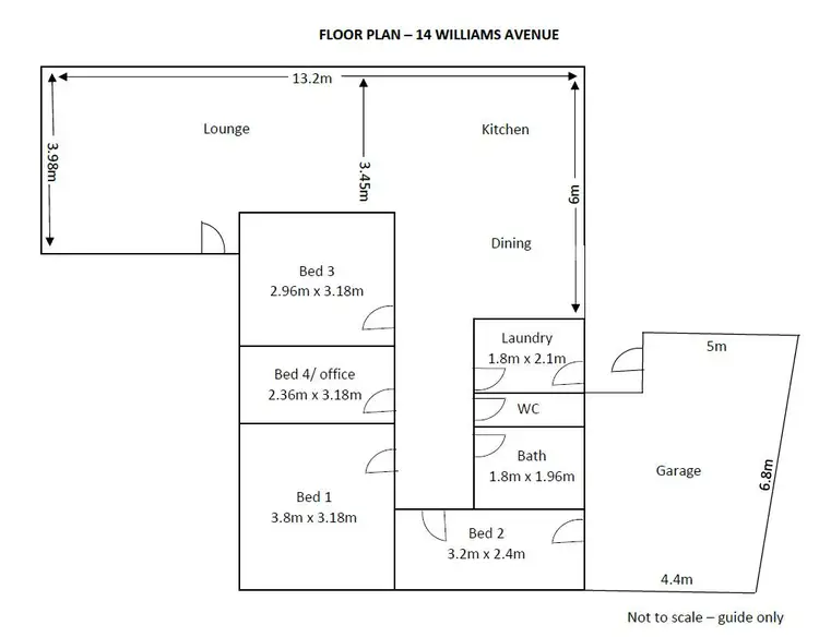 Floorplan of Homely house listing, 14 Williams Avenue, Robe SA 5276