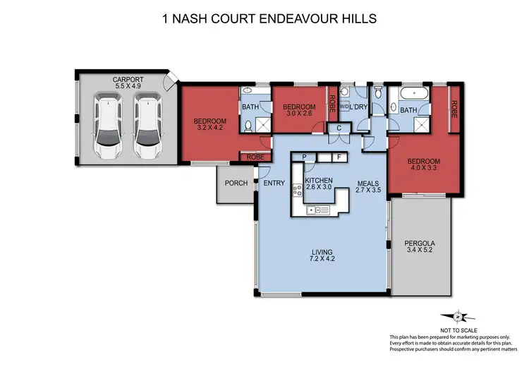 Floorplan of Homely house listing, 1 Nash Court, Endeavour Hills VIC 3802