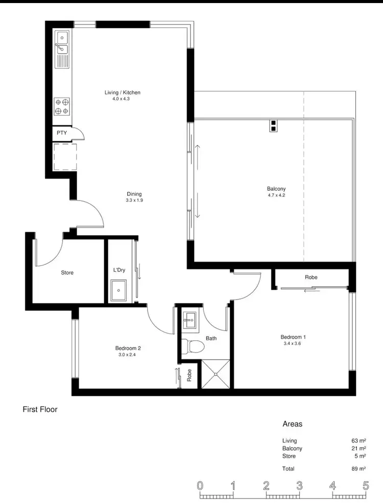 Floorplan of Homely apartment listing, 6/184 Salvado Road, Wembley WA 6014
