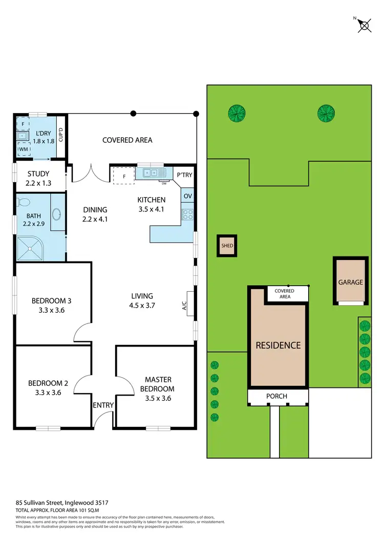 Floorplan of Homely house listing, 85 Sullivan Street, Inglewood VIC 3517