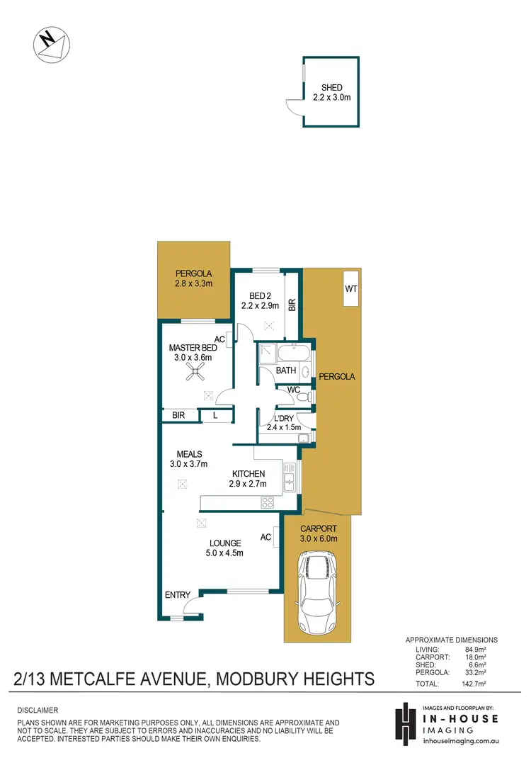 Floorplan of Homely house listing, 2/13 Metcalfe Avenue, Modbury Heights SA 5092