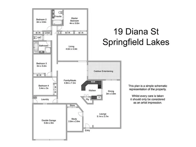 Floorplan of Homely house listing, 19 Diana Street, Springfield Lakes QLD 4300