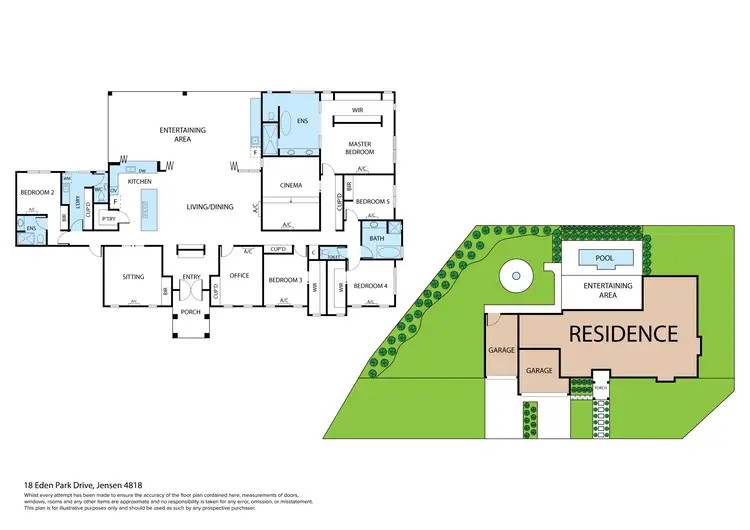Floorplan of Homely house listing, 18 Eden Park Drive, Jensen QLD 4818