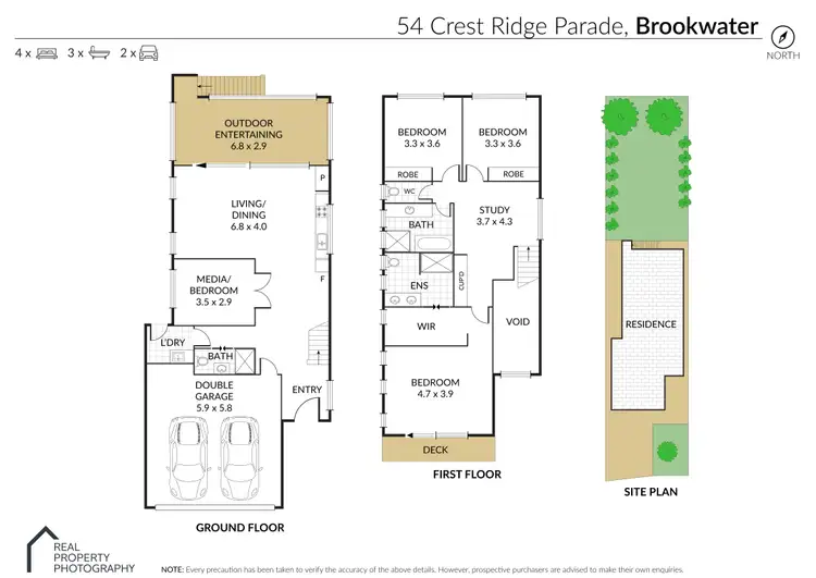 Floorplan of Homely house listing, 54 Crest Ridge Parade, Brookwater QLD 4300