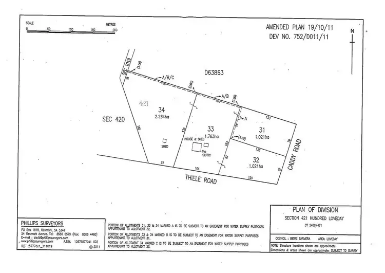 Floorplan of Homely land listing, Lot 31  Caddy Road, Loveday SA 5345