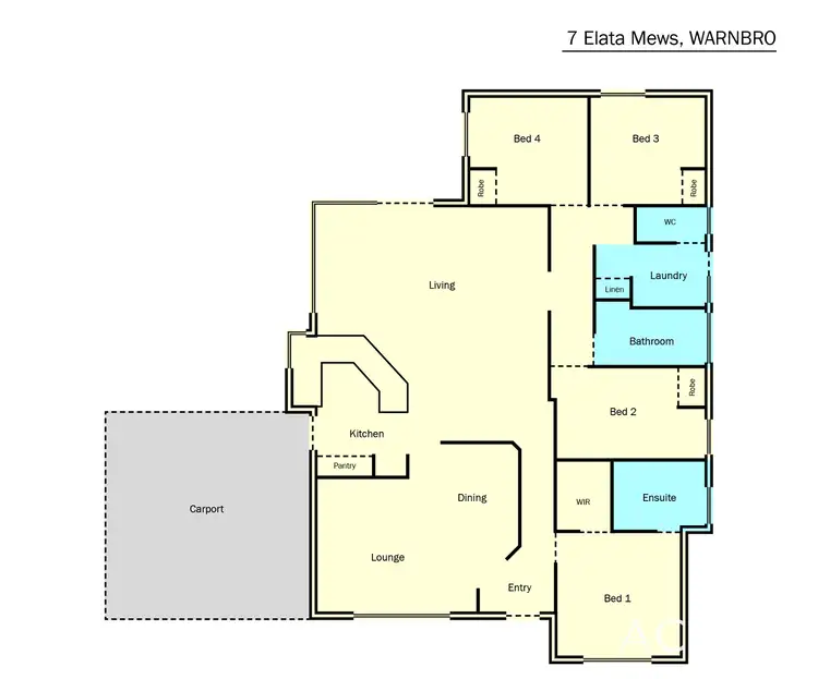 Floorplan of Homely house listing, 7 Elata Mews, Warnbro WA 6169