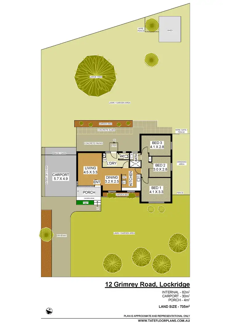 Floorplan of Homely house listing, 12 Grimrey Road, Lockridge WA 6054