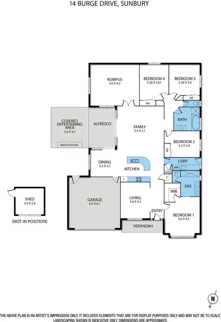 Floorplan of Homely house listing, 14 Burge Drive, Sunbury VIC 3429