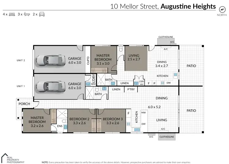 Floorplan of Homely house listing, 1 & 2/10 Mellor Street, Augustine Heights QLD 4300