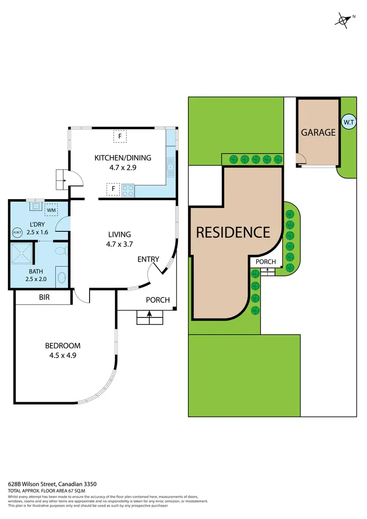 Floorplan of Homely unit listing, 628B Wilson Street, Canadian VIC 3350
