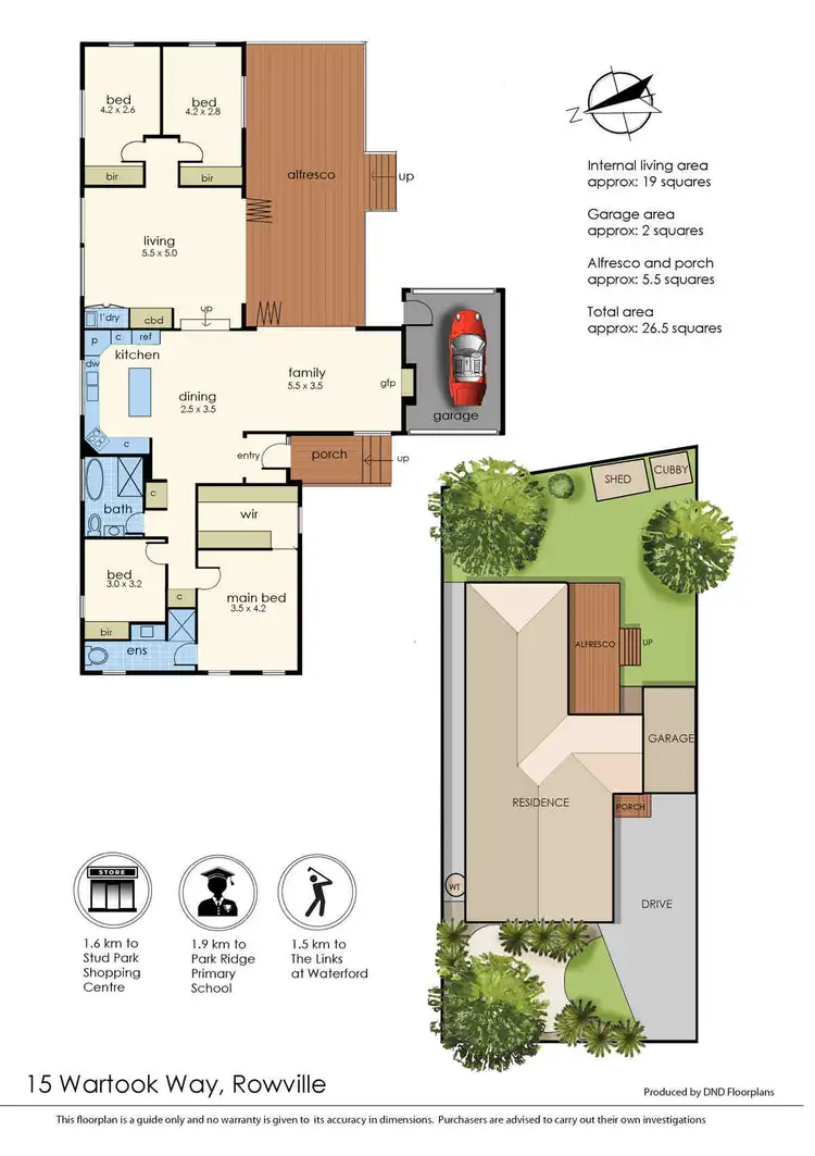 Floorplan of Homely house listing, 15 Wartook Way, Rowville VIC 3178