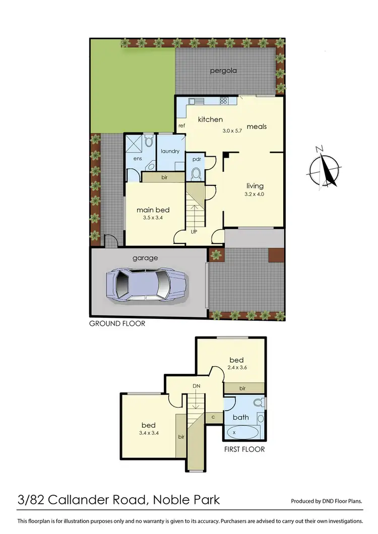 Floorplan of Homely townhouse listing, 3/82 Callander Road, Noble Park VIC 3174