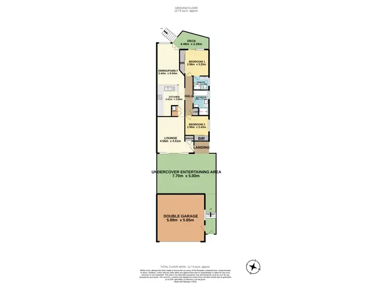 Floorplan of Homely semi-detached listing, 11 Mountainview Mews, Albion Park NSW 2527