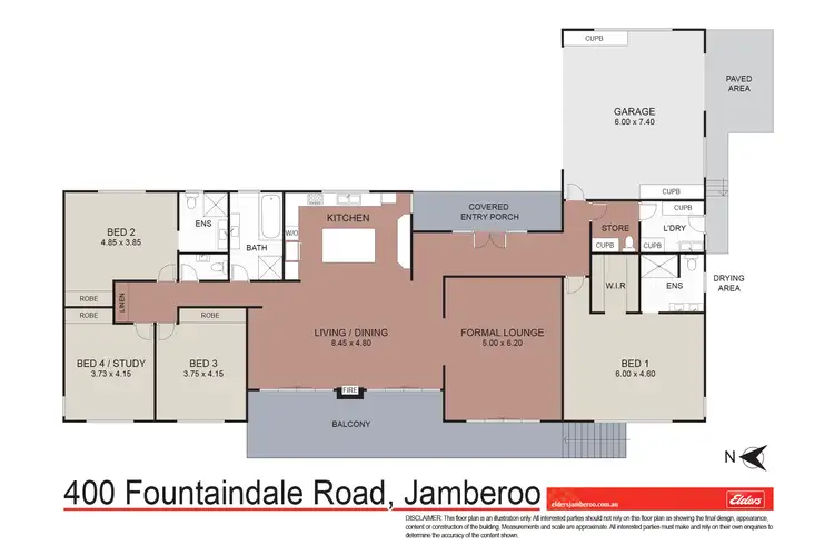 Floorplan of Homely house listing, 400 FOUNTAINDALE ROAD, Jamberoo NSW 2533