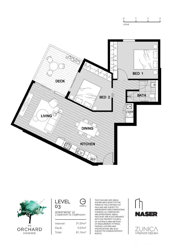 Floorplan of Homely apartment listing, 3.3/1045 Heidelberg Road, Ivanhoe VIC 3079