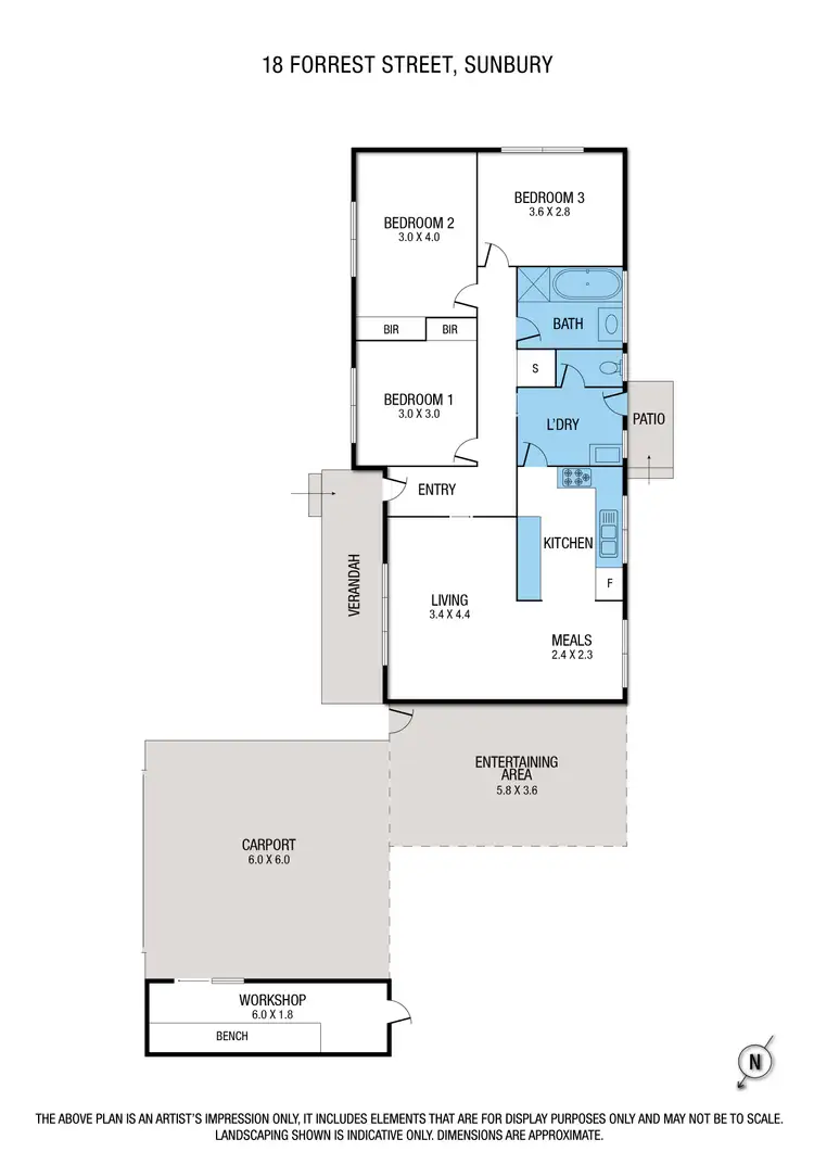 Floorplan of Homely house listing, 18 Forrest Street, Sunbury VIC 3429