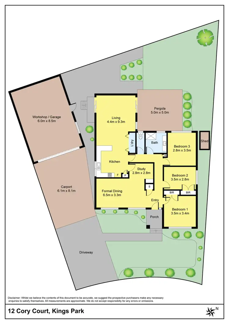 Floorplan of Homely house listing, 12 Cory Court, Kings Park VIC 3021