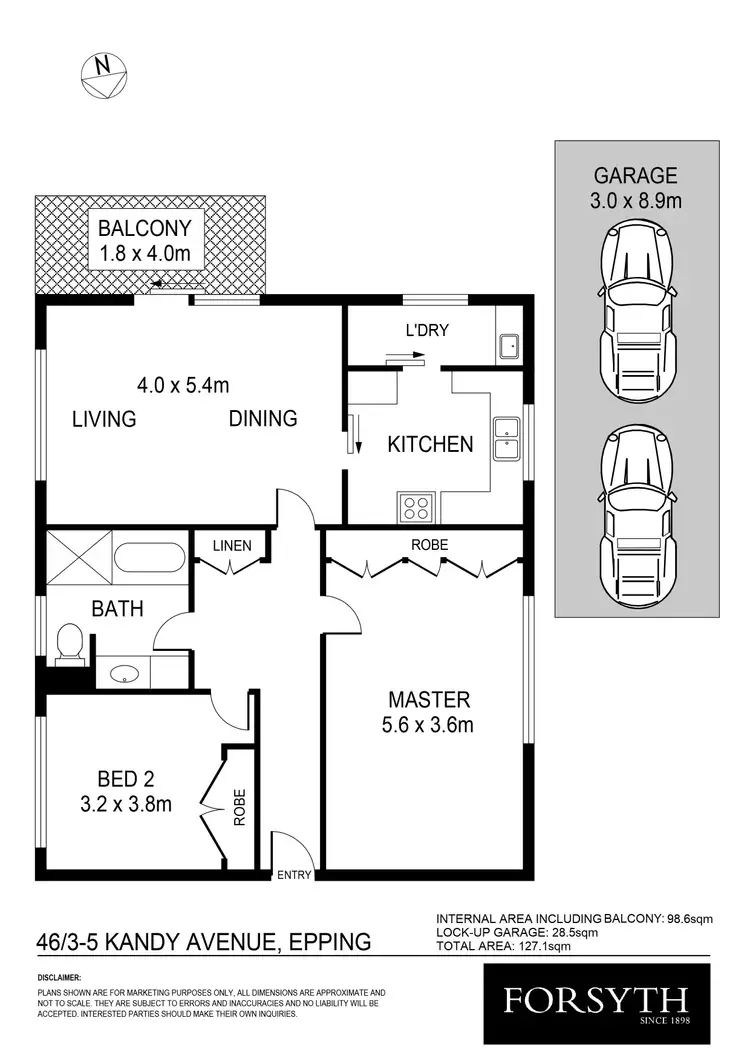 Floorplan of Homely apartment listing, 46/3 Kandy Avenue, Epping NSW 2121