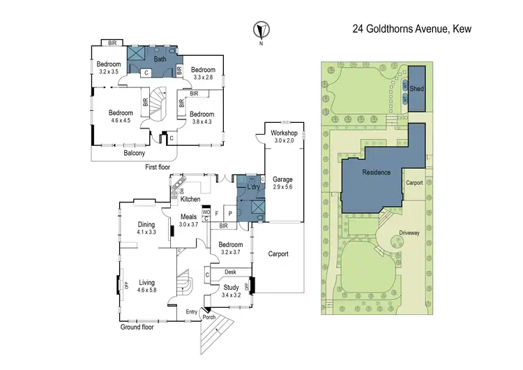 Floorplan of Homely house listing, 24 Goldthorns Avenue, Kew VIC 3101