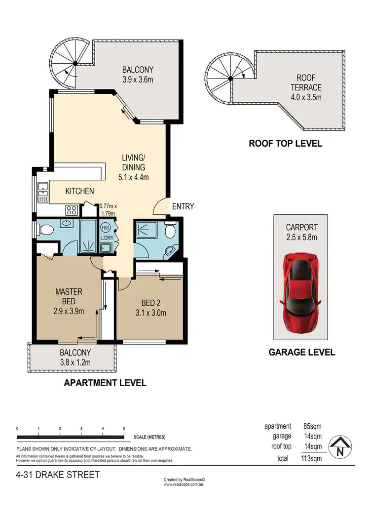 Floorplan of Homely unit listing, 4/31 Drake Street, West End QLD 4101