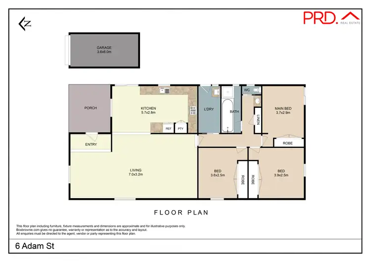 Floorplan of Homely house listing, 6 Adam Street, Tamworth NSW 2340