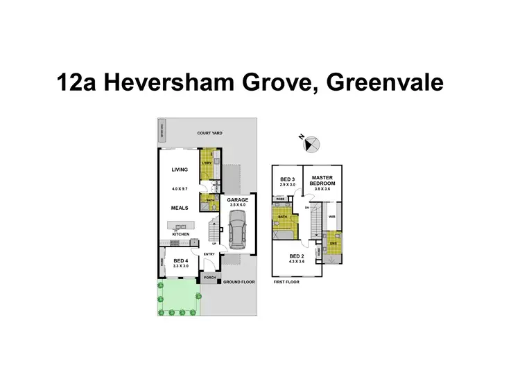 Floorplan of Homely house listing, 12a Heversham Grove, Greenvale VIC 3059