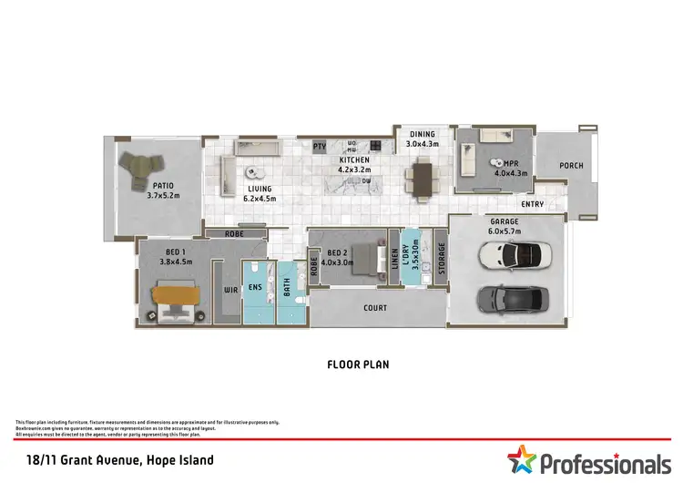 Floorplan of Homely house listing, 18/11 Grant Avenue, Hope Island QLD 4212