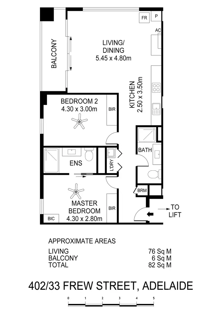 Floorplan of Homely apartment listing, 402/33 Frew Street, Adelaide SA 5000