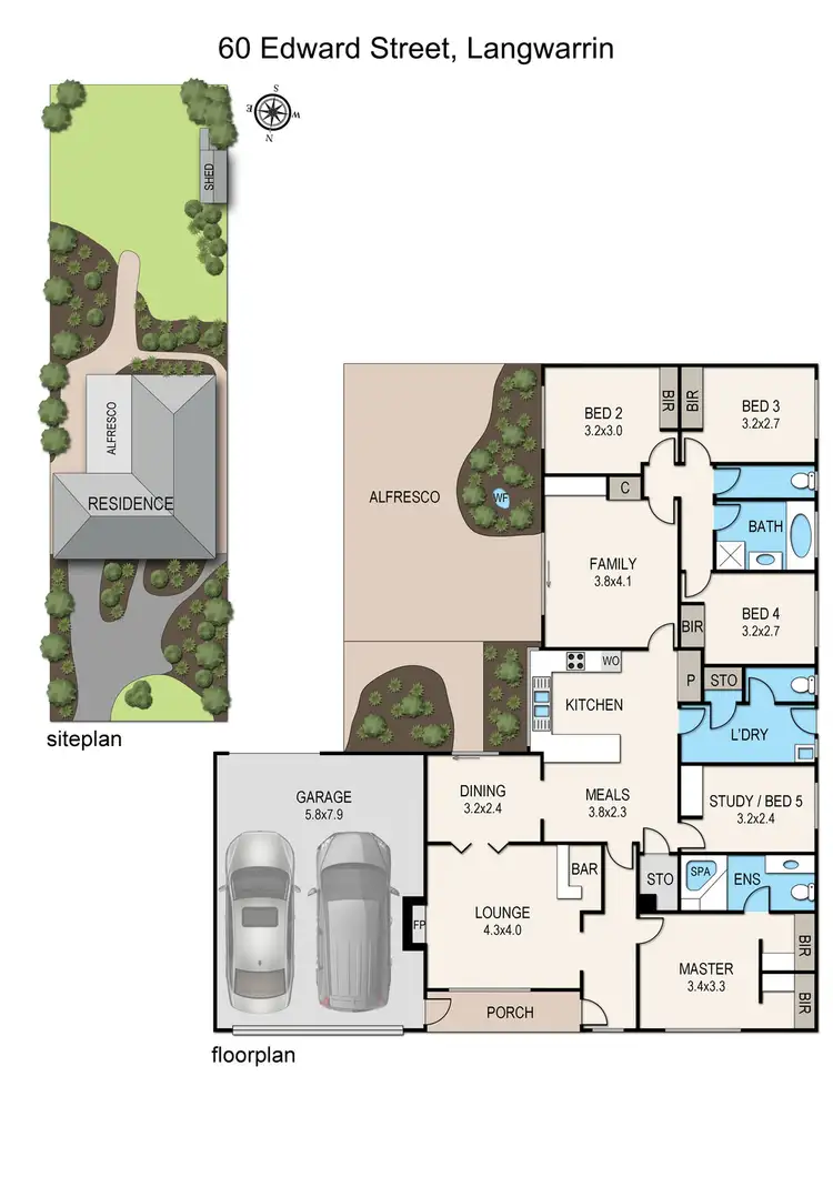 Floorplan of Homely house listing, 60 Edward Street, Langwarrin VIC 3910