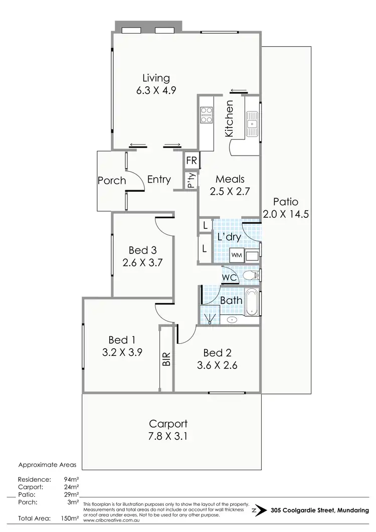 Floorplan of Homely house listing, 305 Coolgardie Street, Mundaring WA 6073
