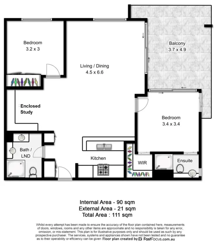 Floorplan of Homely apartment listing, 1501/151 George Street, Brisbane City QLD 4000