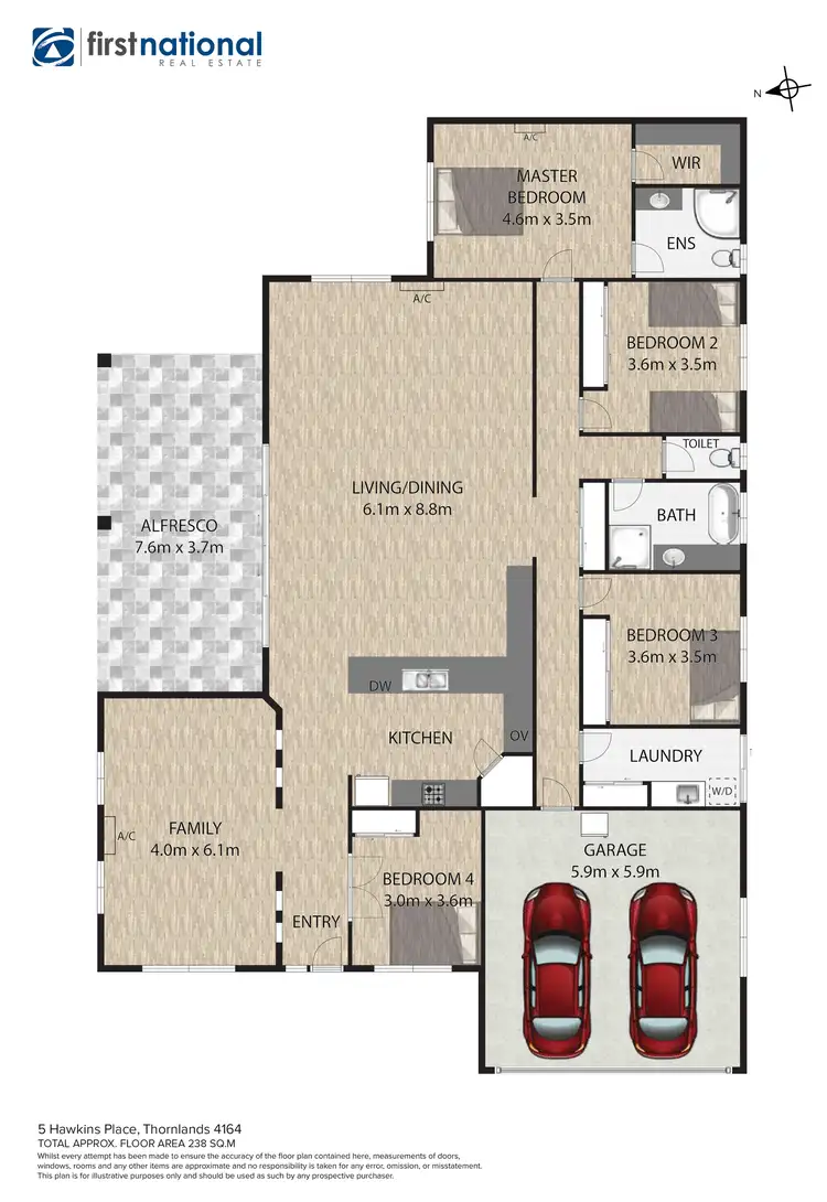 Floorplan of Homely house listing, 5 Hawkins Place, Thornlands QLD 4164