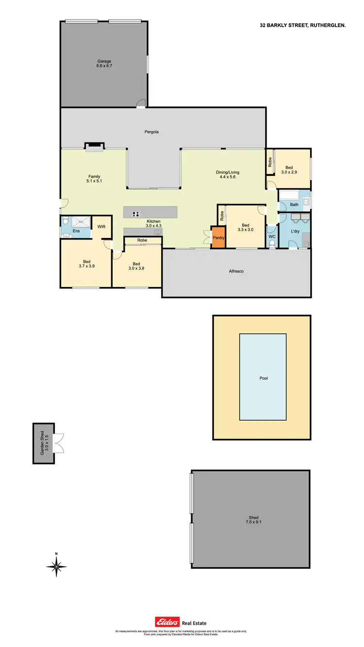 Floorplan of Homely house listing, 32 Barkly Street, Rutherglen VIC 3685