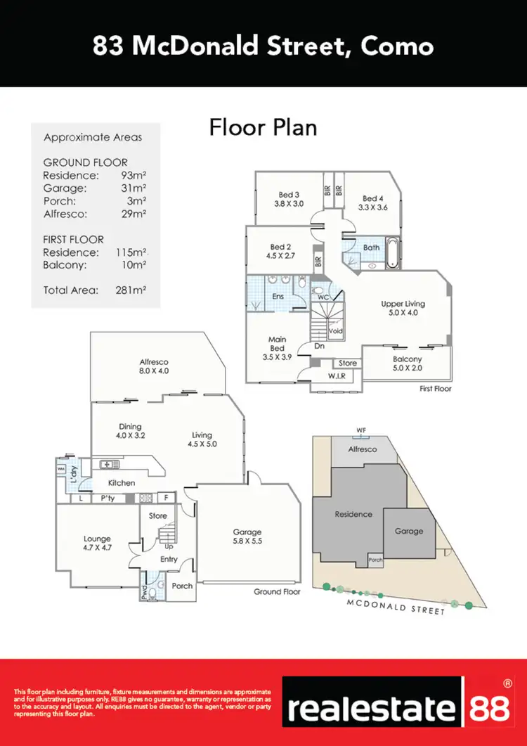 Floorplan of Homely house listing, 83 McDonald Street, Como WA 6152