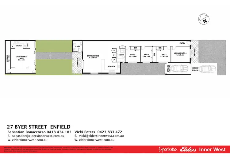 Floorplan of Homely semi-detached listing, 27 Byer Street, Enfield NSW 2136