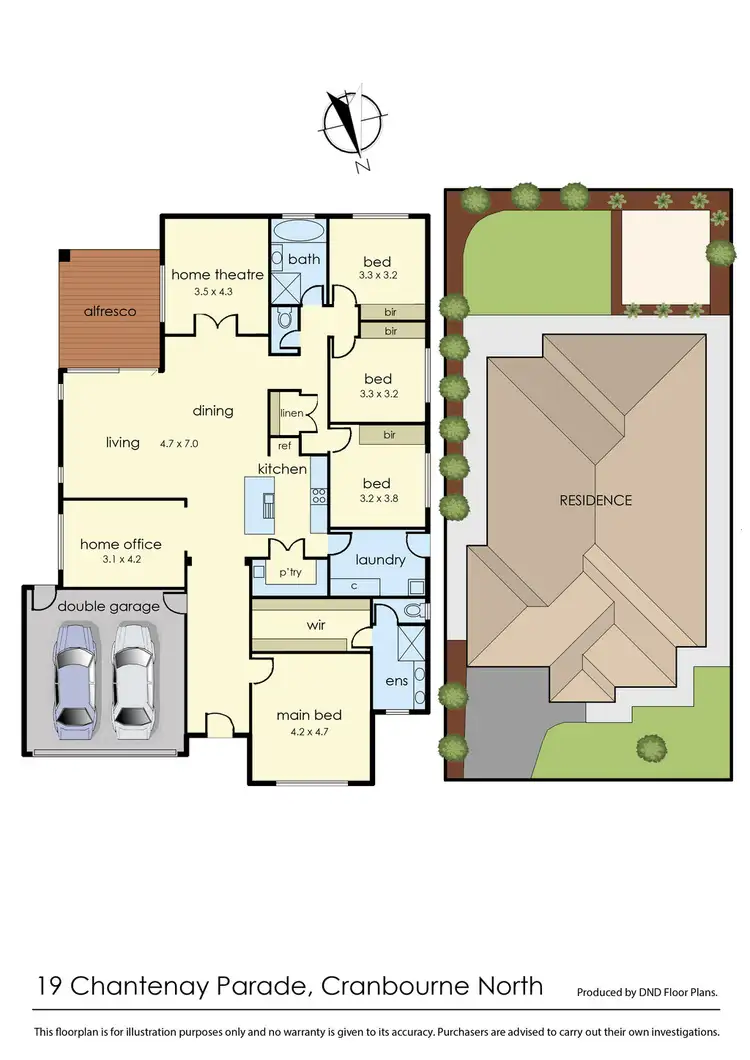 Floorplan of Homely house listing, 19 Chantenay Parade, Cranbourne North VIC 3977