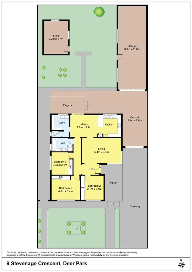 Floorplan of Homely house listing, 9 Stevenage Crescent, Deer Park VIC 3023
